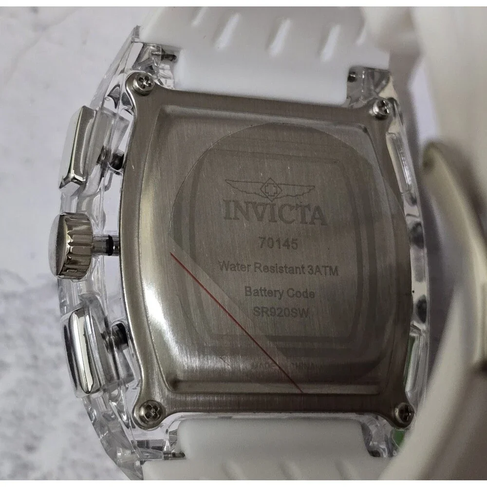 Invicta S1 Rally Mens 42mm White Black Carbon Chronograph Watch 70145 Brand New